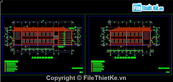 kiến trúc nhà 2 tầng,cad mẫu nhà,kiến trúc 2 tầng