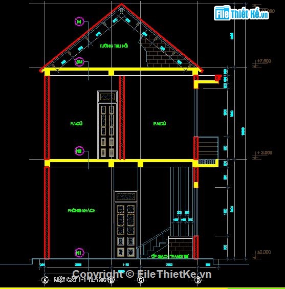 File cad Kiến trúc ngoại thất nhà phố đẹp