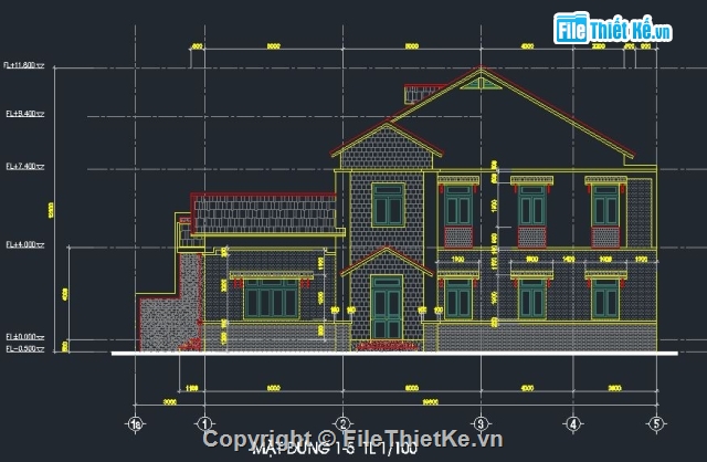 kiến trúc 2 tầng,kiến trúc nhà 2 tầng,bản vẽ 2 tầng,nhà 2 tầng