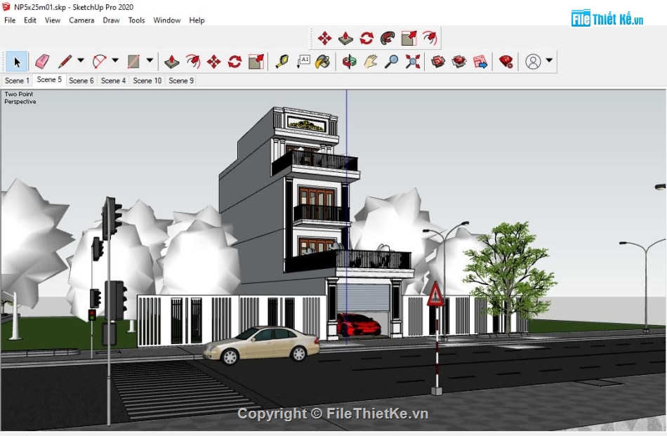 nhà phố 4 tầng 5x25m,Bản vẽ cad nhà phố 4 tầng,Bản vẽ SU nhà phố 4 tầng,File su nhà phố 4 tầng,bản vẽ nhà phố 4 tầng