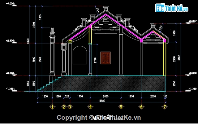 FILE CAD KIẾN TRÚC NHÀ THỜ HỌ 2015 11m x 8m,NHÀ THỜ HỌ,FILE CAD KIẾN TRÚC NHÀ THỜ HỌ