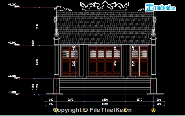 FILE CAD KIẾN TRÚC NHÀ THỜ HỌ 2015 11m x 8m,NHÀ THỜ HỌ,FILE CAD KIẾN TRÚC NHÀ THỜ HỌ