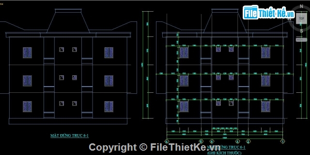 Kiến trúc 3 tầng,kiến trúc nhà truyền hình,nhà truyền hình,bản vẽ Nhà truyền Hình