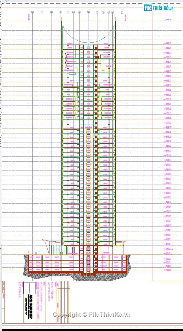 kiến trúc tòa tháp,Kiến trúc tòa nhà,Tripoli Tower,CAD Kiến trúc tòa tháp chọc trời,tòa tháp chọc trời Tripoli Tower