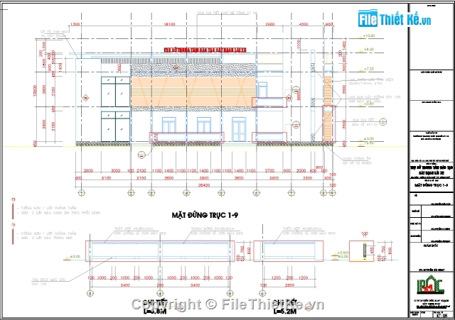 Trụ sở Trung tâm Sát Hạch Lái Xe,Trụ sở làm việc 2 tầng,kiến trúc trụ sở,trụ sở sát hạch,trụ sở 2 tầng 13.5x26m