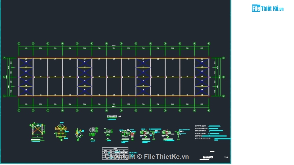 nhà xưởng 20x99m,điện nhà xưởng,kiến trúc nhà xưởng,nhà xưởng kích thước 20x99m,xưởng bằng kết cấu thép,bản vẽ nhà xưởng