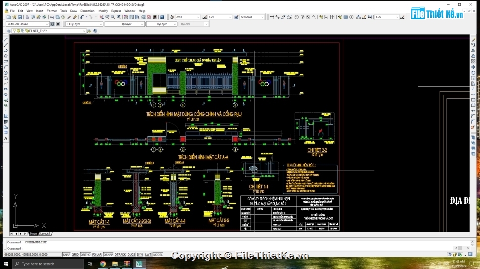cổng tường rào,file cad cổng tường rào,cad cổng tường rào