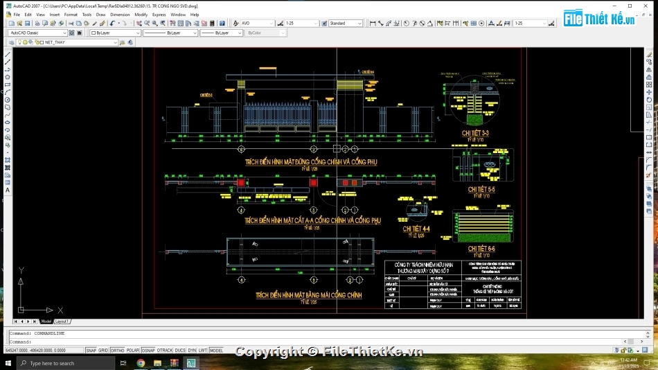 cổng tường rào,file cad cổng tường rào,cad cổng tường rào