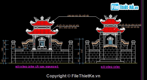 File cad lăng mộ xây đá,lăng mộ đôi 7x4.1m,lăng mộ