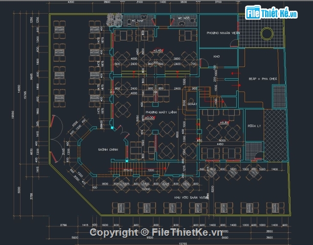 File cad,mặt bằng,mặt bằng quán cà phê,kiến trúc quán cà phê,file cad vẽ quán cà phê