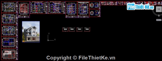 Biệt thự 3 tầng,Biệt thự 3 tầng 10x15m,CAD biệt thự 3 tầng,Biệt Thự Hiện Đại 3 Tầng 10x15m