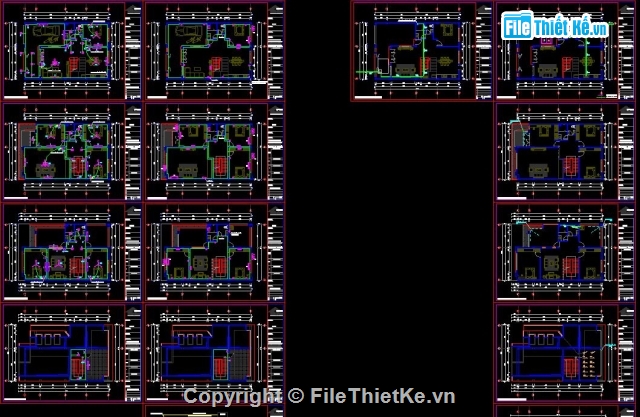 Biệt thự 3 tầng,Biệt thự 3 tầng 10x15m,CAD biệt thự 3 tầng,Biệt Thự Hiện Đại 3 Tầng 10x15m