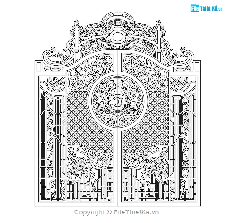 Cổng cnc đẹp,CNC cổng đẹp,Cổng cnc 2 cánh,Dxf cổng cnc đẹp