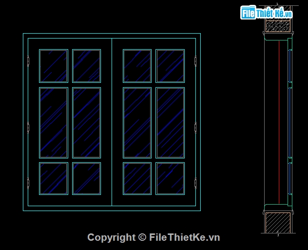 File cad,mẫu cửa sổ,cửa lùa