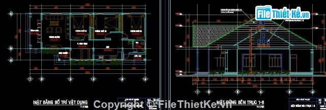 Nhà kt 7.2x18m,mẫu nhà mái thái,bản vẽ nhà trệt,nhà cấp 4 đẹp