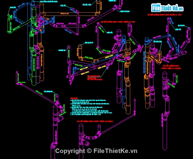 File cad,mô phỏng 3D,Cấp thoát nước