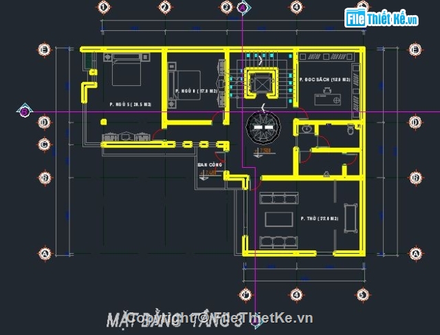 Nhà 03 tầng chữ L,nhà 3 tầng,bản vẽ nhà 3 tầng,bản vẽ nhà 3 tầng đầy đủ kiến trúc và kết cấu,bản vẽ cad nhà 3 tầng