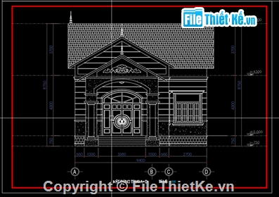 hồ sơ bản vẽ nhà cấp 4,cad biệt thự vườn,biệt thự 1 tầng