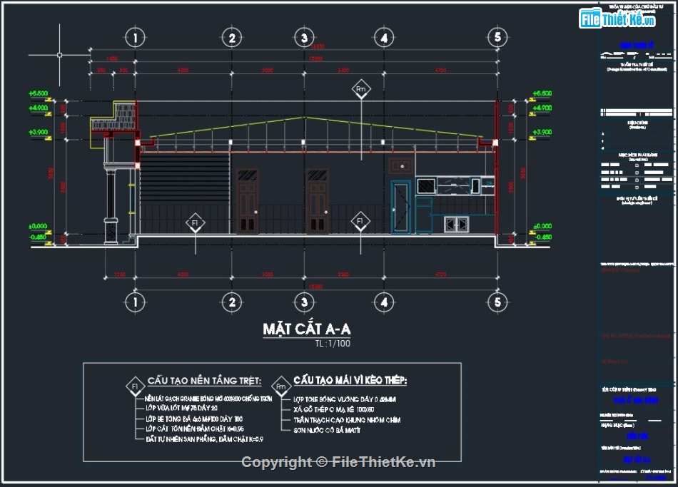 Nhà cấp 4 4.95x15m,Bản vẽ nhà cấp 4,Thiết kế nhà cấp 4,File cad thiết kế nhà cấp 4,Bản vẽ thiết kế nhà cấp 4,bản vẽ autocad nhà cấp 4