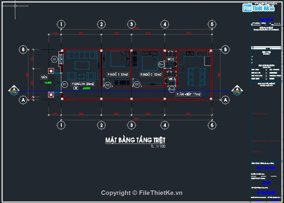 Nhà cấp 4 4.95x15m,Bản vẽ nhà cấp 4,Thiết kế nhà cấp 4,File cad thiết kế nhà cấp 4,Bản vẽ thiết kế nhà cấp 4,bản vẽ autocad nhà cấp 4