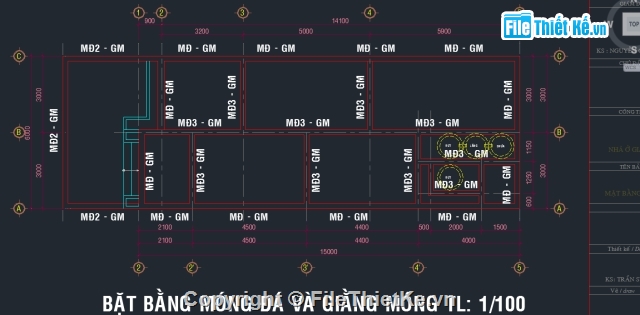 nhà kích thước 6x15m,Nhà cấp 4 kích thước 6x15m,Nhà cấp 4,bản vẽ nhà cấp 4