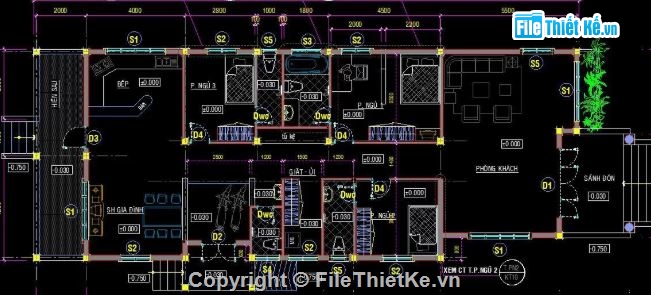 nhà cấp 4,cad nhà cấp 4,file cad nhà cấp 4,nhà cấp 4 file cad