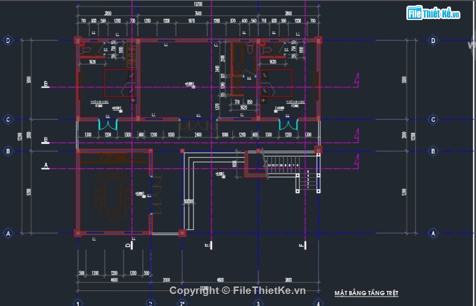 Kiến trúc nhà cổ,Kiến trúc nhà 5 gian,cad nhà cổ 5 gian,bản vẽ nhà cổ 12.2x15.2m,thiết kế nhà cổ 2 tầng