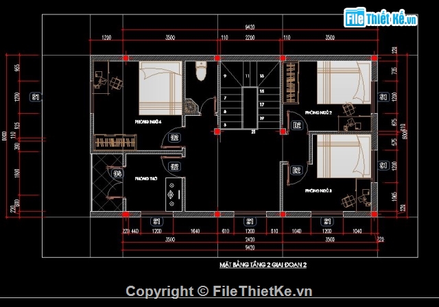 nhà dân dụng 2 tầng,Nhà 2 tầng,nhà kích thước 6 x 9m