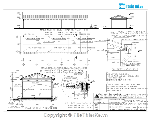 File cad bản vẽ nhà để xe rộng 4m File Cad Bản Vẽ Nhà Để Xe Rộng 4M