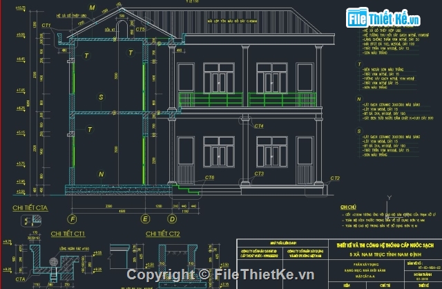 nhà điều hành,Nhà điều hành cấp nước,Thiết kế nhà điều hành,Cad nhà điều hành công ty cấp nước