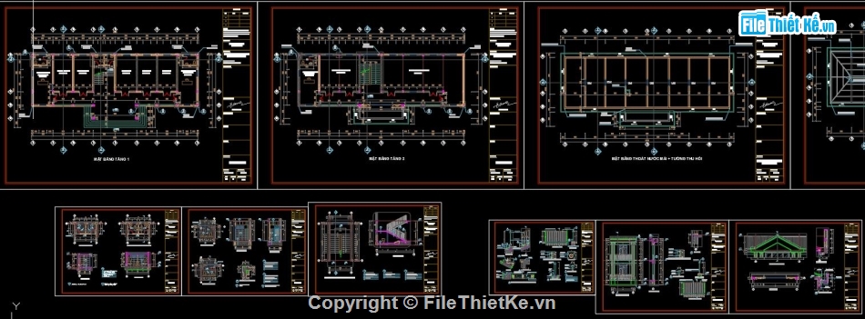 Nhà hiệu bộ,Nhà hiệu bộ 2 tầng,file cad hiệu bộ 2 tầng,mẫu cad nhà hiệu bộ 2 tầng