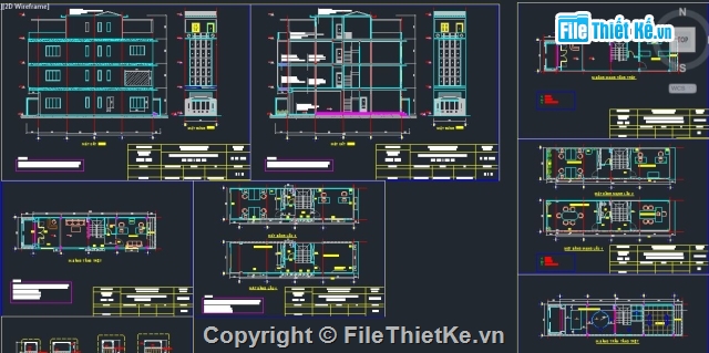 nhà làm việc 4 tầng,bản vẽ nhà làm việc,bản vẽ văn phòng 4 tầng,bản vẽ văn phòng