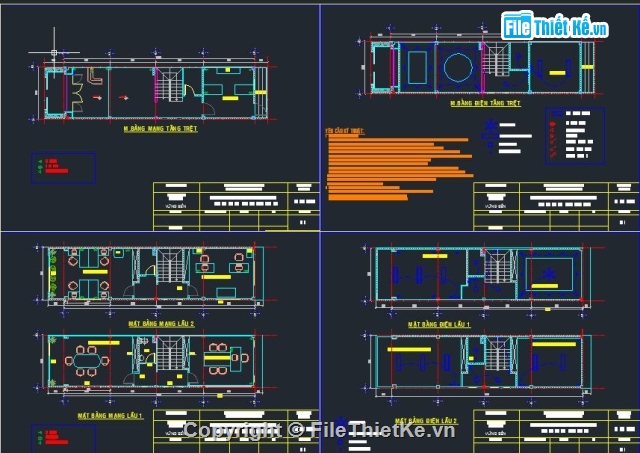 nhà làm việc 4 tầng,bản vẽ nhà làm việc,bản vẽ văn phòng 4 tầng,bản vẽ văn phòng