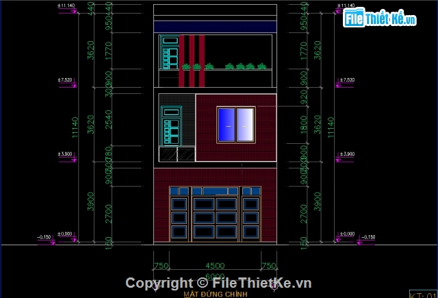 nhà 3 tầng,nhà ống 3 tầng,nhà 6 tầng,3 tầng,nhà phố 3 tầng 6x26m