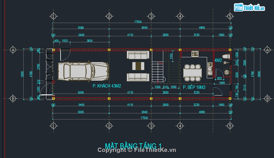 Nhà phố 3 tầng,Nhà phố 3 tầng 5x17.5m,file cad nhà phố 3 tầng,Kiến trúc nhà phố 3 tầng tân cổ,nhà phố 3 tầng tân cổ điển