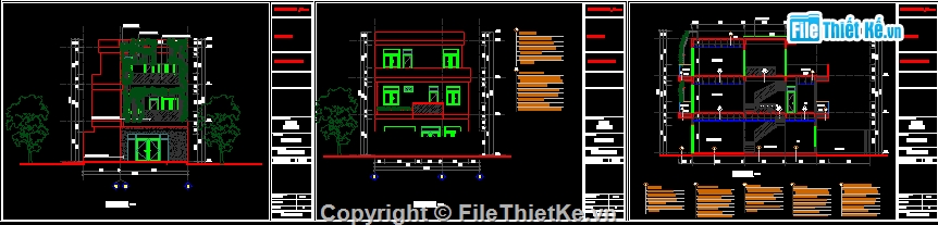 Nhà phố 3 tầng,File cad Nhà phố 3 tầng,Bản vẽ cad Nhà phố 3 tầng,Hồ sơ Nhà phố 3 tầng,bản vẽ xây dựng nhà 3 tầng