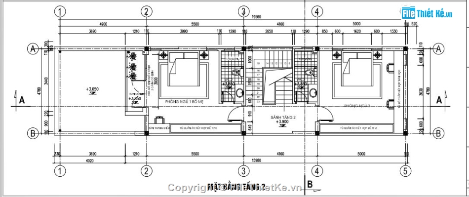 Nhà phố 3 tầng,Nhà phố 5x20m,file cad Nhà phố 3 tầng,file autocad nhà phố 3 tầng