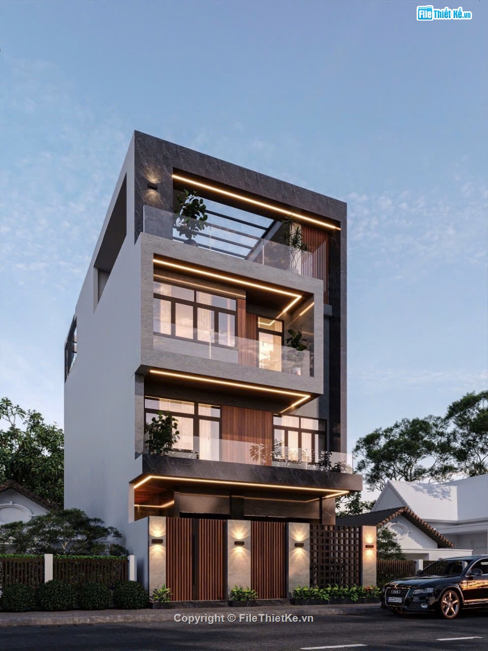 nhà phố 3 tầng,cad nhà phố,file nhà phố 3 tầng