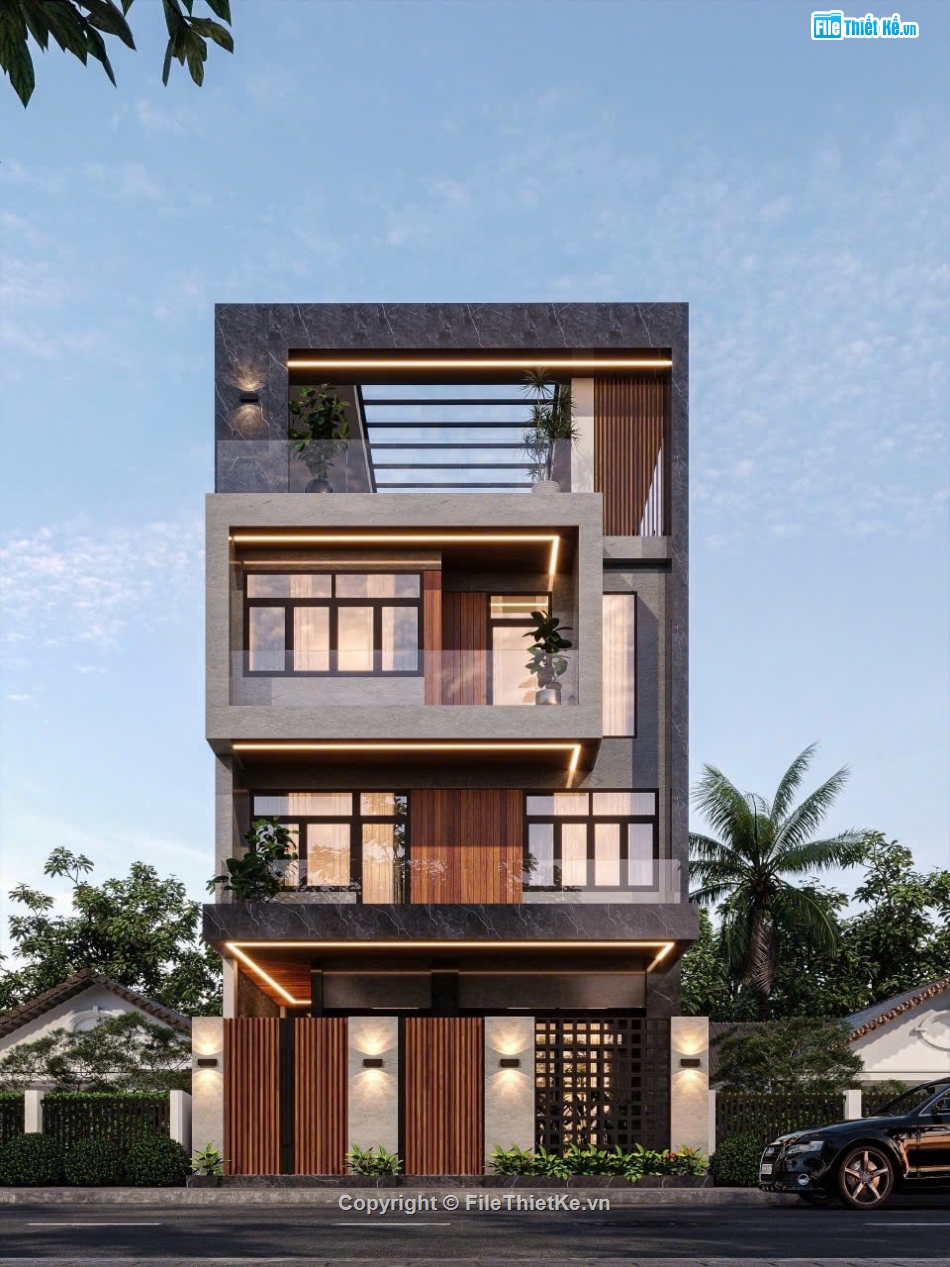 nhà phố 3 tầng,cad nhà phố,file nhà phố 3 tầng