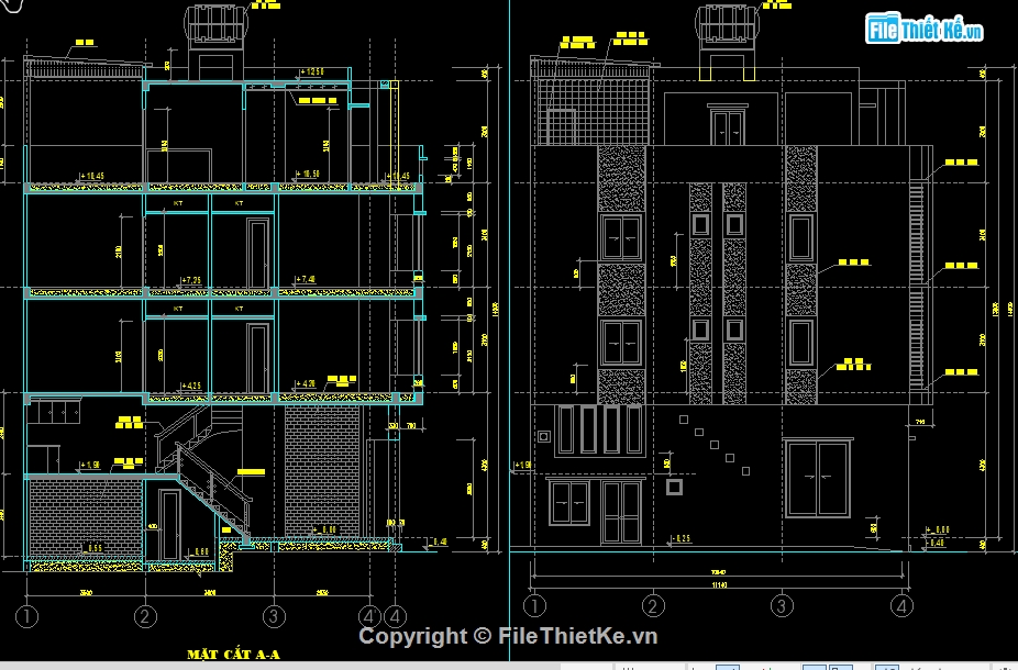 nhà 4 tầng,điện nhà 4 tầng,nhà phố 4 tầng,File cad nhà phố 4 tầng,Bản cad nhà phố 4 tầng,Hồ sơ nhà phố 4 tầng