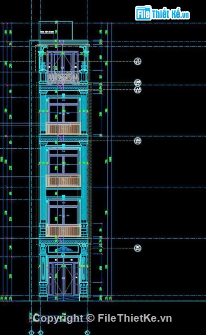 Nhà phố 4 tầng,cad nhà phố 4 tầng,file cad nhà phố 4 tầng
