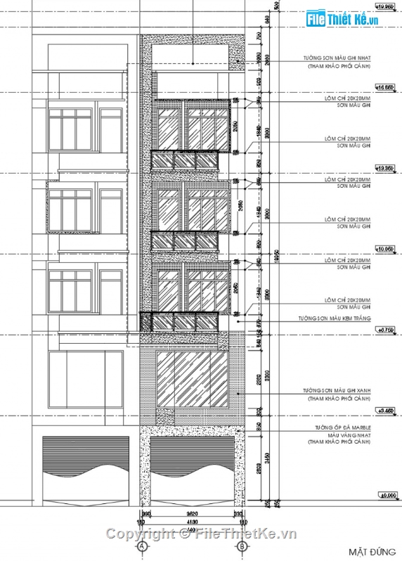 nhà phố 4 tầng cad,cad nhà phố 4 tầng,file cad nhà phố 4 tầng