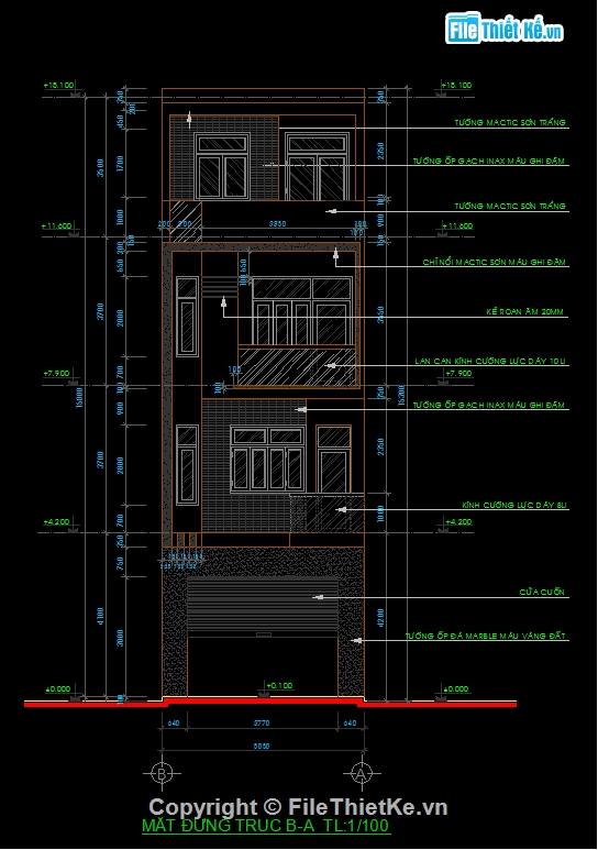 4 tầng,nhà 4 tầng,nhà phố 4 tầng,bản vẽ 4 tầng,bản vẽ nhà phố,biệt thự 4 tầng