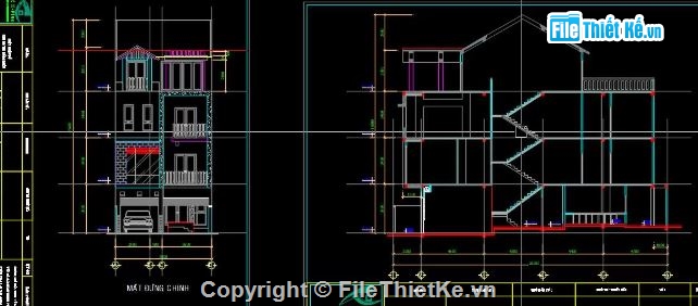 nhà phố 4 tầng,file cad nhà phố 4 tầng,cad nhà phố 4 tầng,autocad nhà phố 4 tầng