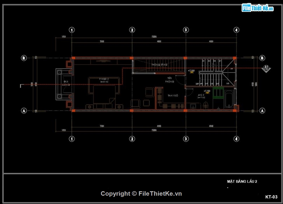 Nhà phố 4 tầng,file cad nhà phố 4 tầng,bản vẽ cad nhà phố 4 tầng,nhà phố tân cổ điển file cad