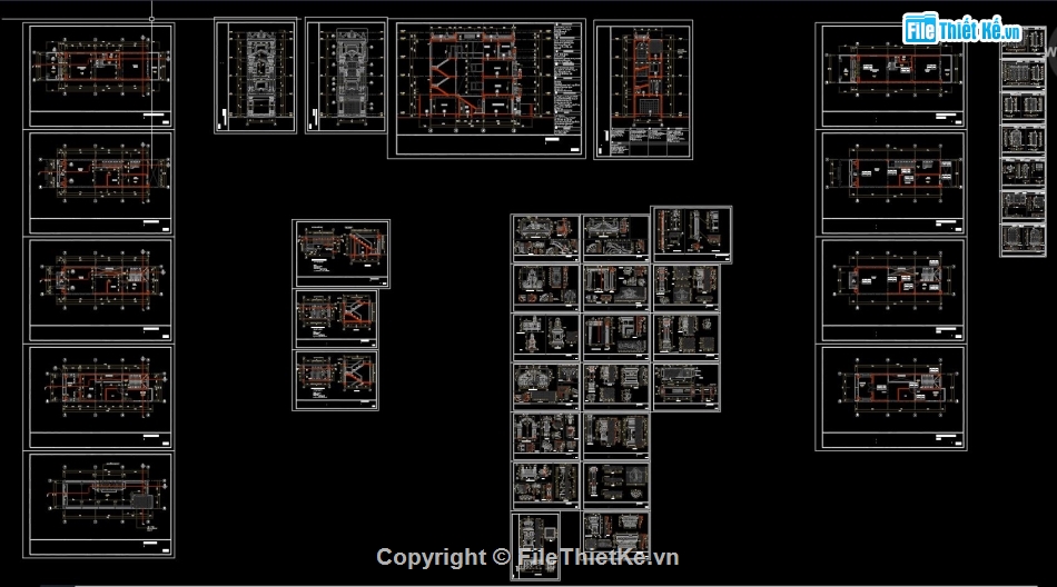 Nhà phố 4 tầng,file cad nhà phố 4 tầng,bản vẽ cad nhà phố 4 tầng,nhà phố tân cổ điển file cad