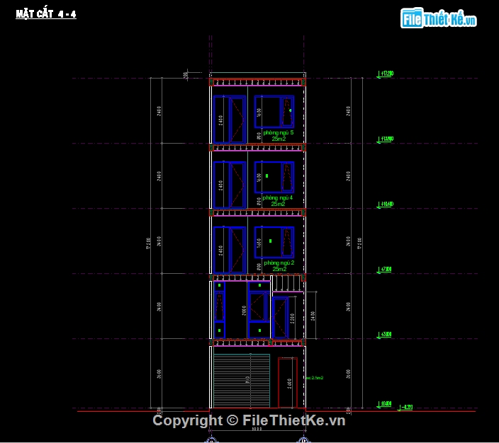 Nhà phố 5 tầng,File cad Nhà phố 5 tầng,Bản vẽ Nhà phố 5 tầng,Hồ sơ thiết kế Nhà phố,Bản vẽ cad nhà phố