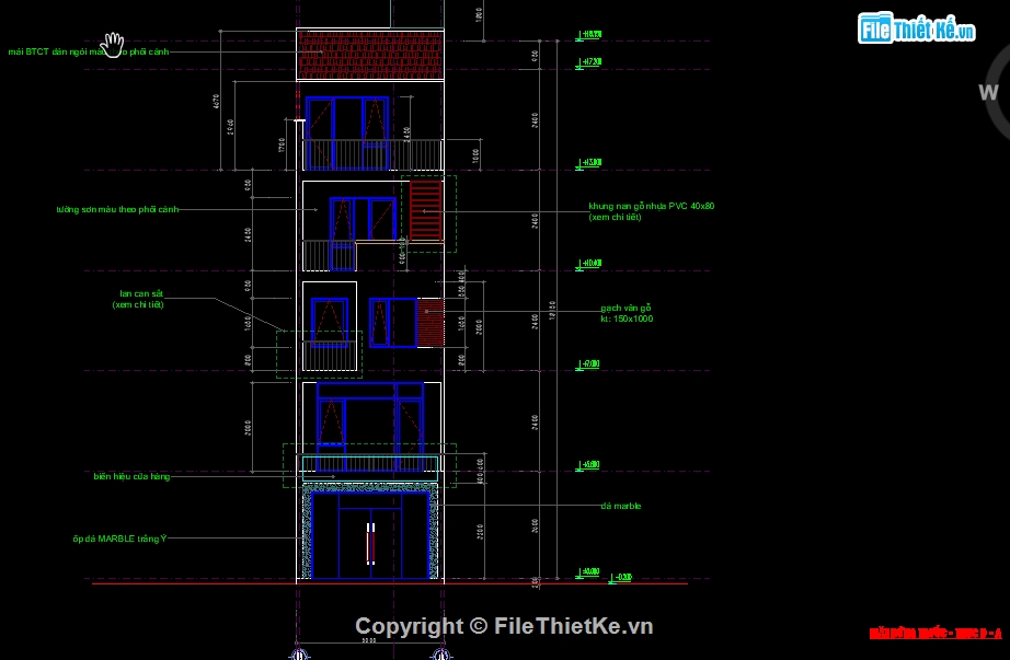 Nhà phố 5 tầng,File cad Nhà phố 5 tầng,Bản vẽ Nhà phố 5 tầng,Hồ sơ thiết kế Nhà phố,Bản vẽ cad nhà phố