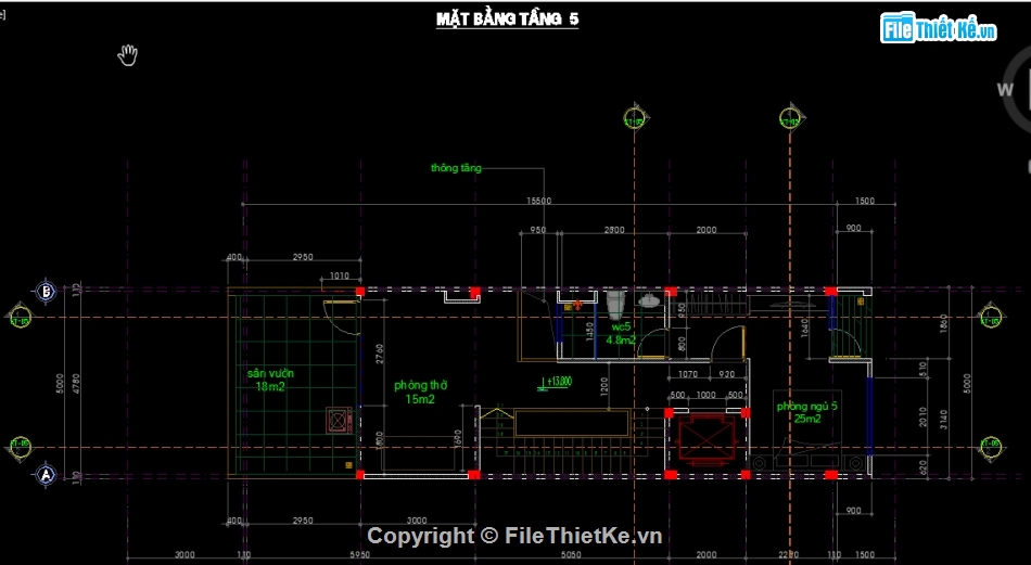 Nhà phố 5 tầng,File cad Nhà phố 5 tầng,Bản vẽ Nhà phố 5 tầng,Hồ sơ thiết kế Nhà phố,Bản vẽ cad nhà phố