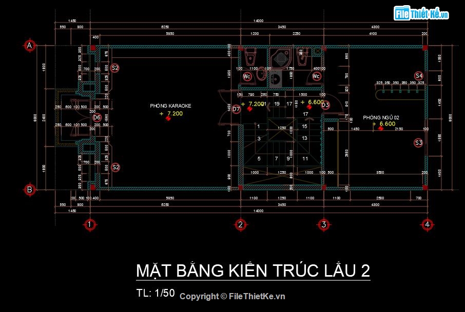 File cad nhà phố 6x20m,Bản vẽ Nhà phố 4 tầng,nhà phố file cad,nhà phố bán cổ điển